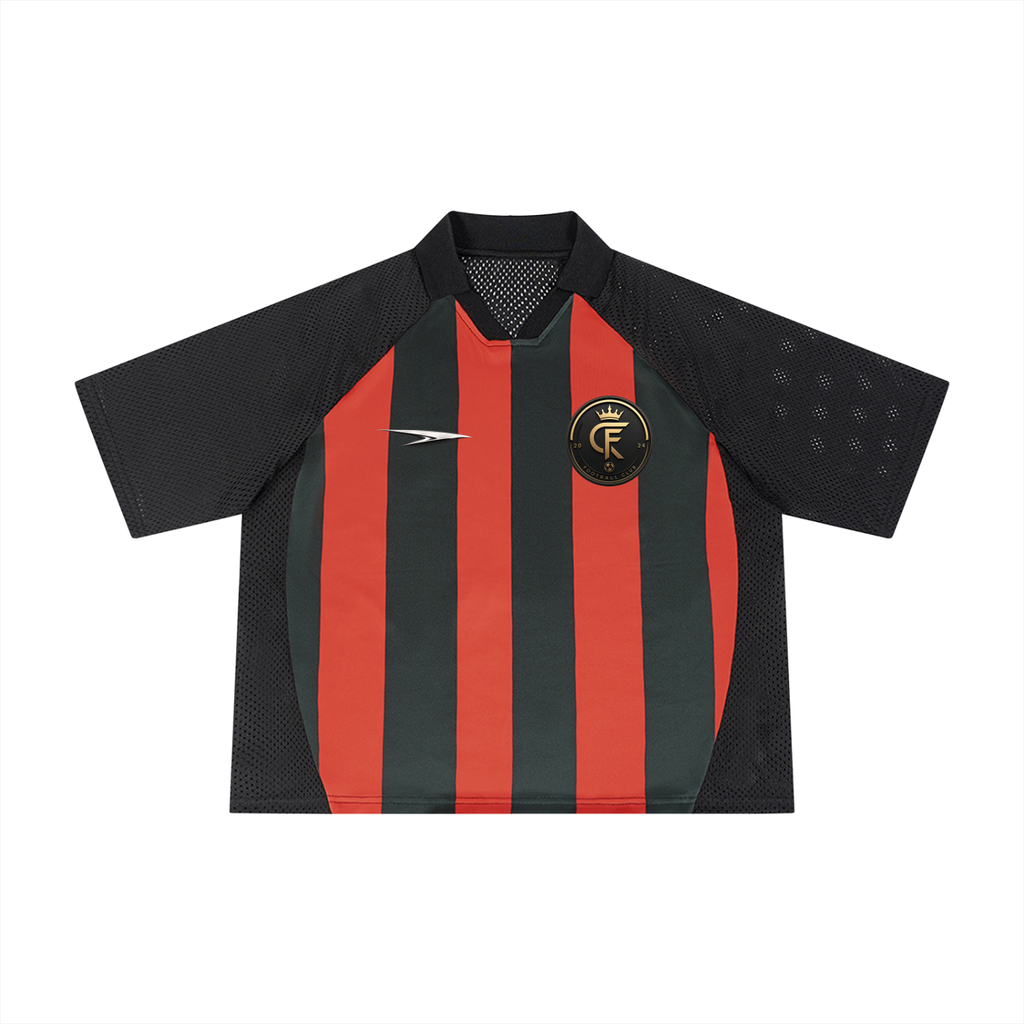 Maillot De Football Unisexe À Rayures Coupe Boxy Voxa