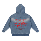 Sunfade Two-way Zipper Boxy Fleece Hoodie ODMPOD
