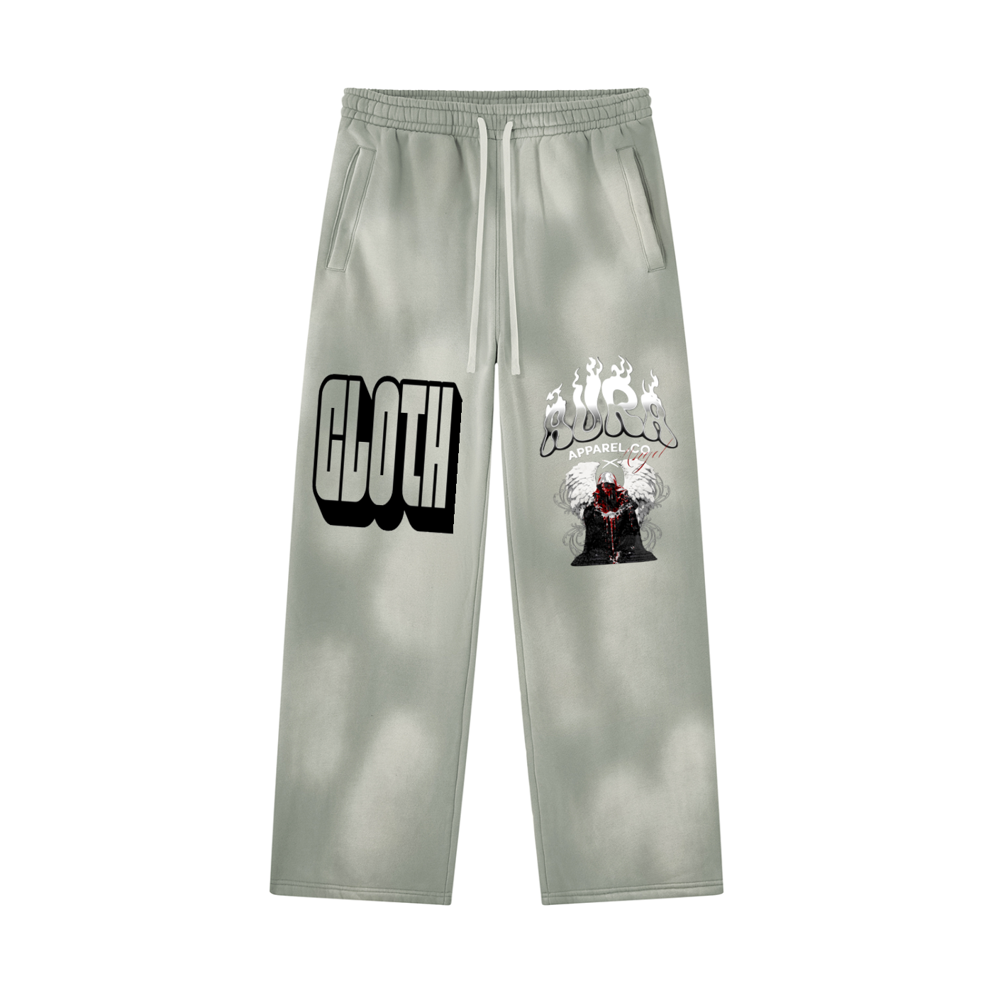 Unisex Sunfade Wide Leg Fleece Sweatpants ODMPOD