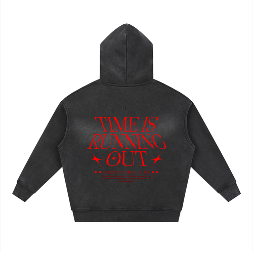 Sunfade Two-way Zipper Boxy Fleece Hoodie ODMPOD