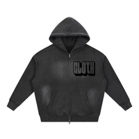 Sunfade Two-way Zipper Boxy Fleece Hoodie ODMPOD