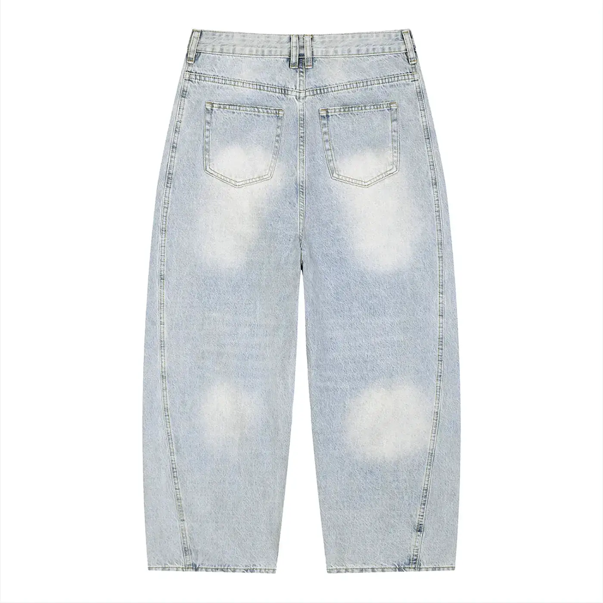 Jean Barrel Homme Délavé Coupe Ample Vintage Voxa ODMPOD