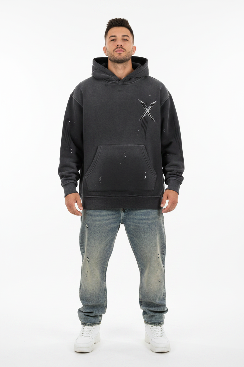 Hoodie Effet Vieilli