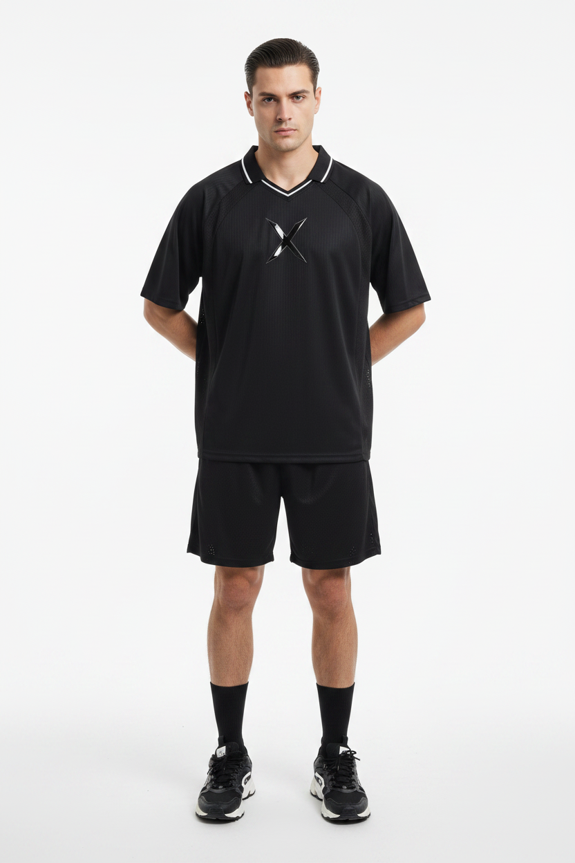 Jersey Col V Rayé
