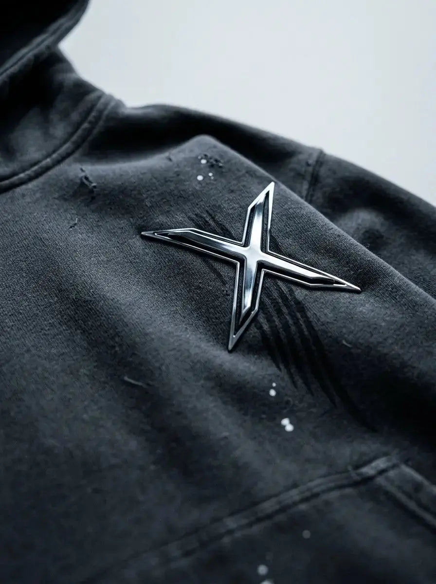 Oversized Hoodie — Chest Logo and Fabric Detail | Generated by Modelize