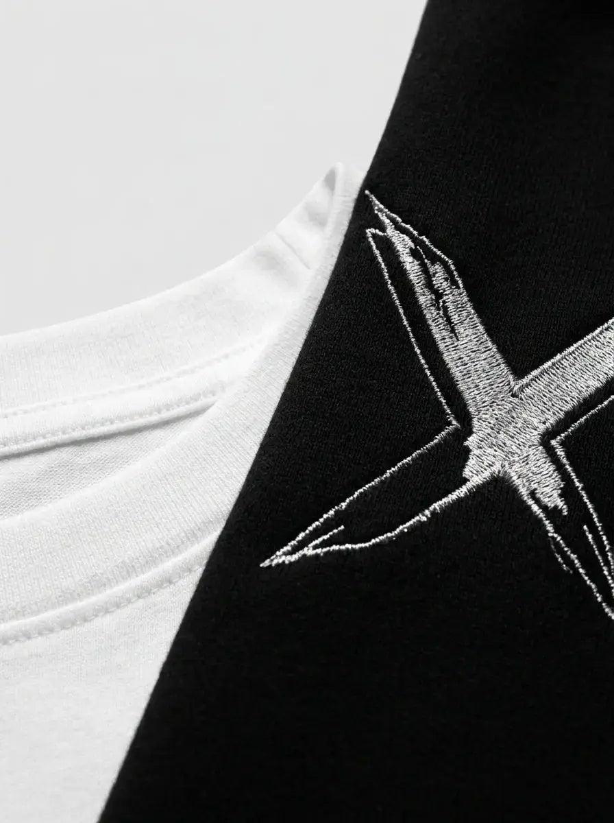 Zip-up hoodie — Embroidered Crest and Collar Detail | Generated by Modelize