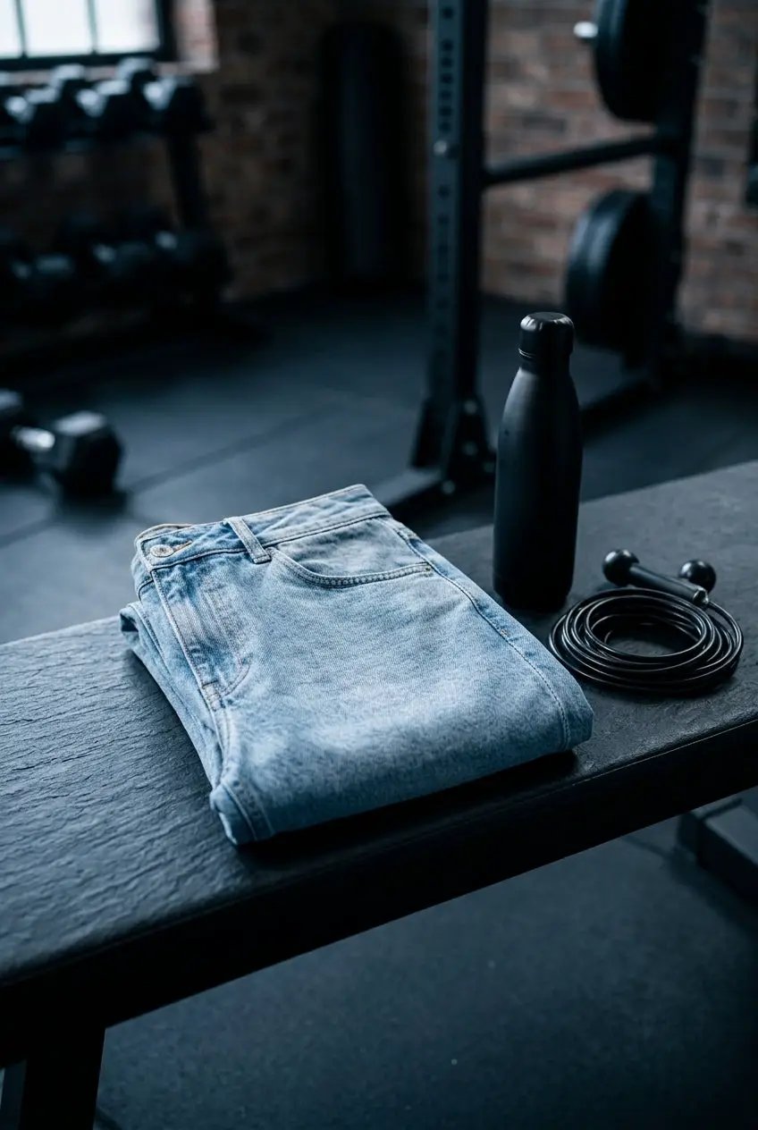 Straight-leg jeans — Performance Still Life | Generated by Modelize