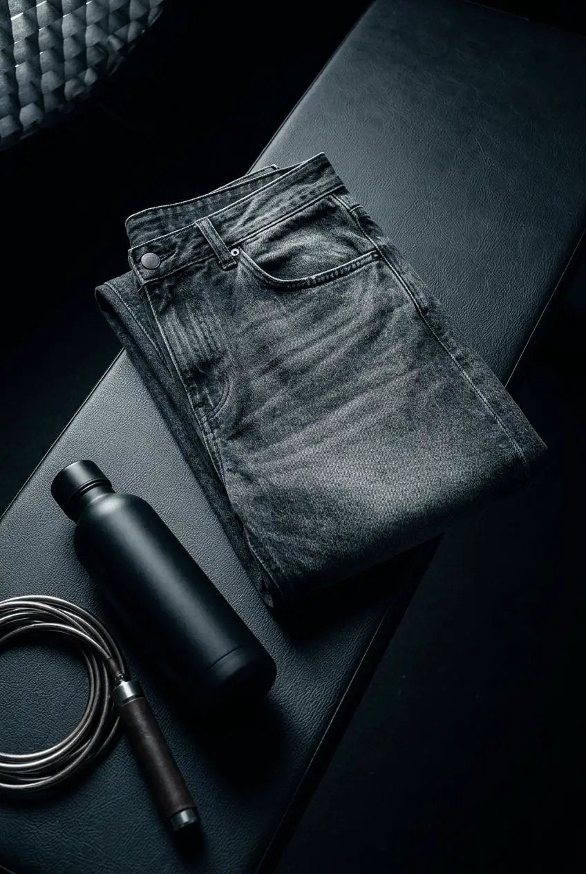 Oversized wide-leg jeans — Performance Still Life | Generated by Modelize