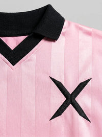 Boxy Jersey — Embroidered Crest and Collar Detail | Generated by Modelize