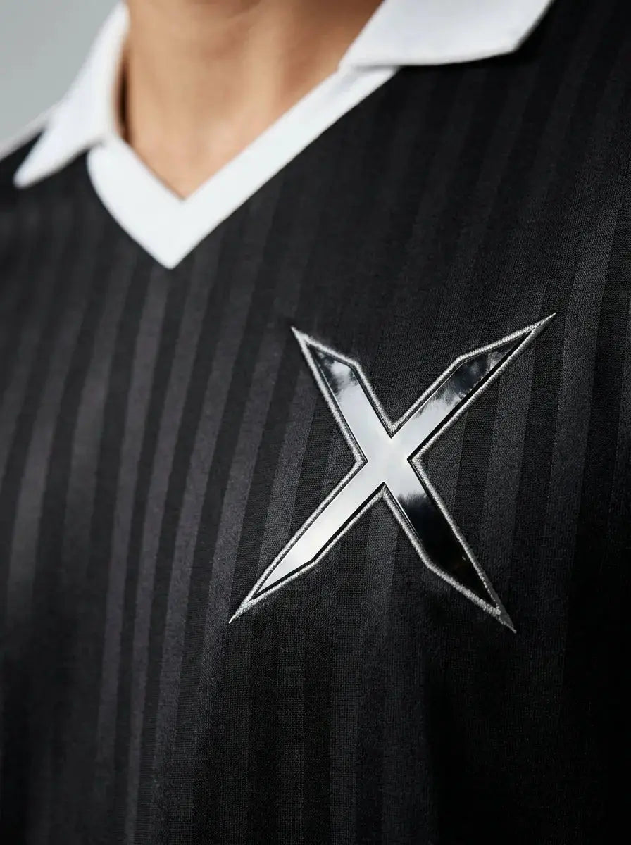 Athletic Jersey — Embroidered Crest and Collar Detail | Generated by Modelize