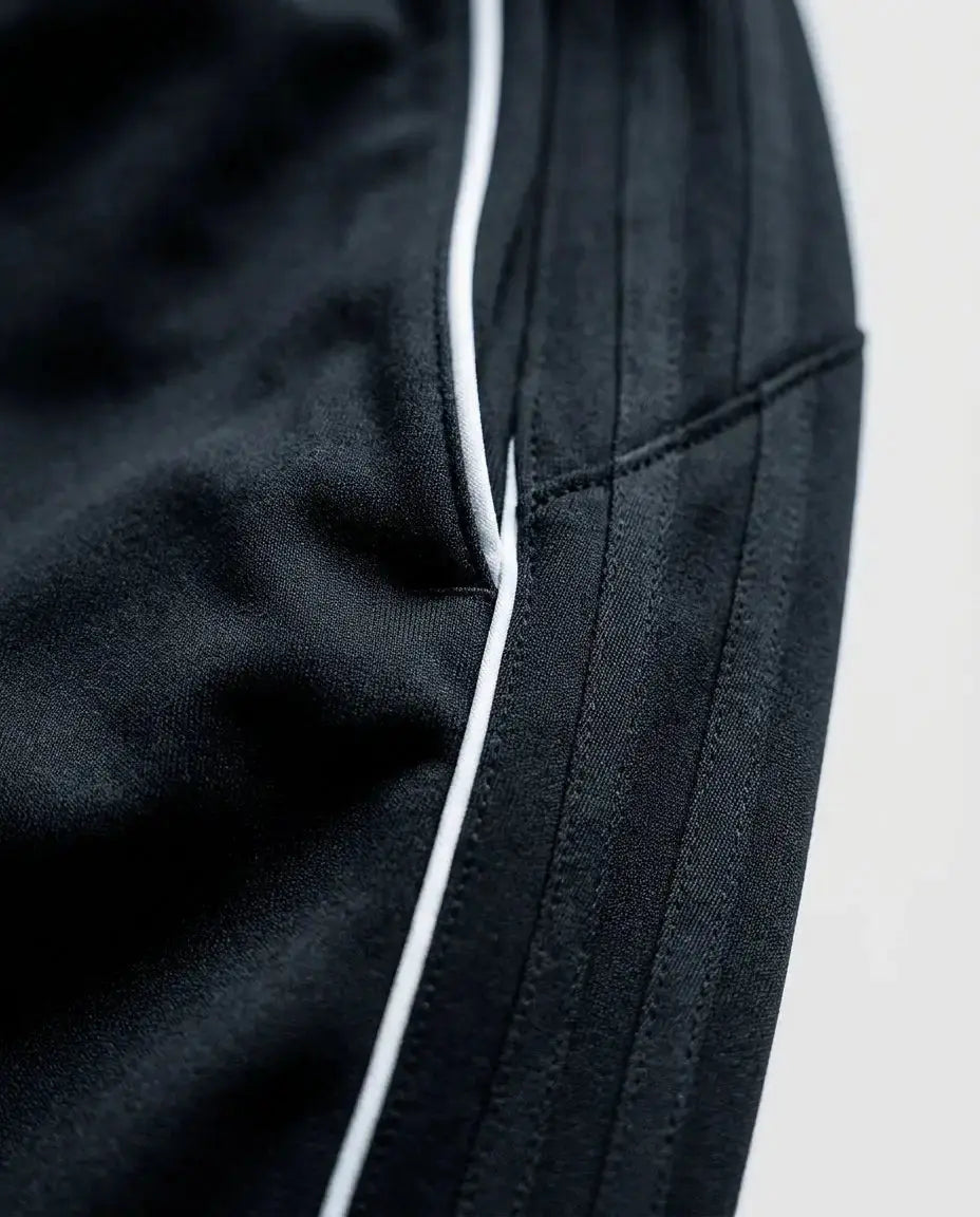 Streetwear joggers — Fabric and Logo Detail | Generated by Modelize