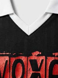 Cropped jersey shirt — Logo and Collar Detail | Generated by Modelize
