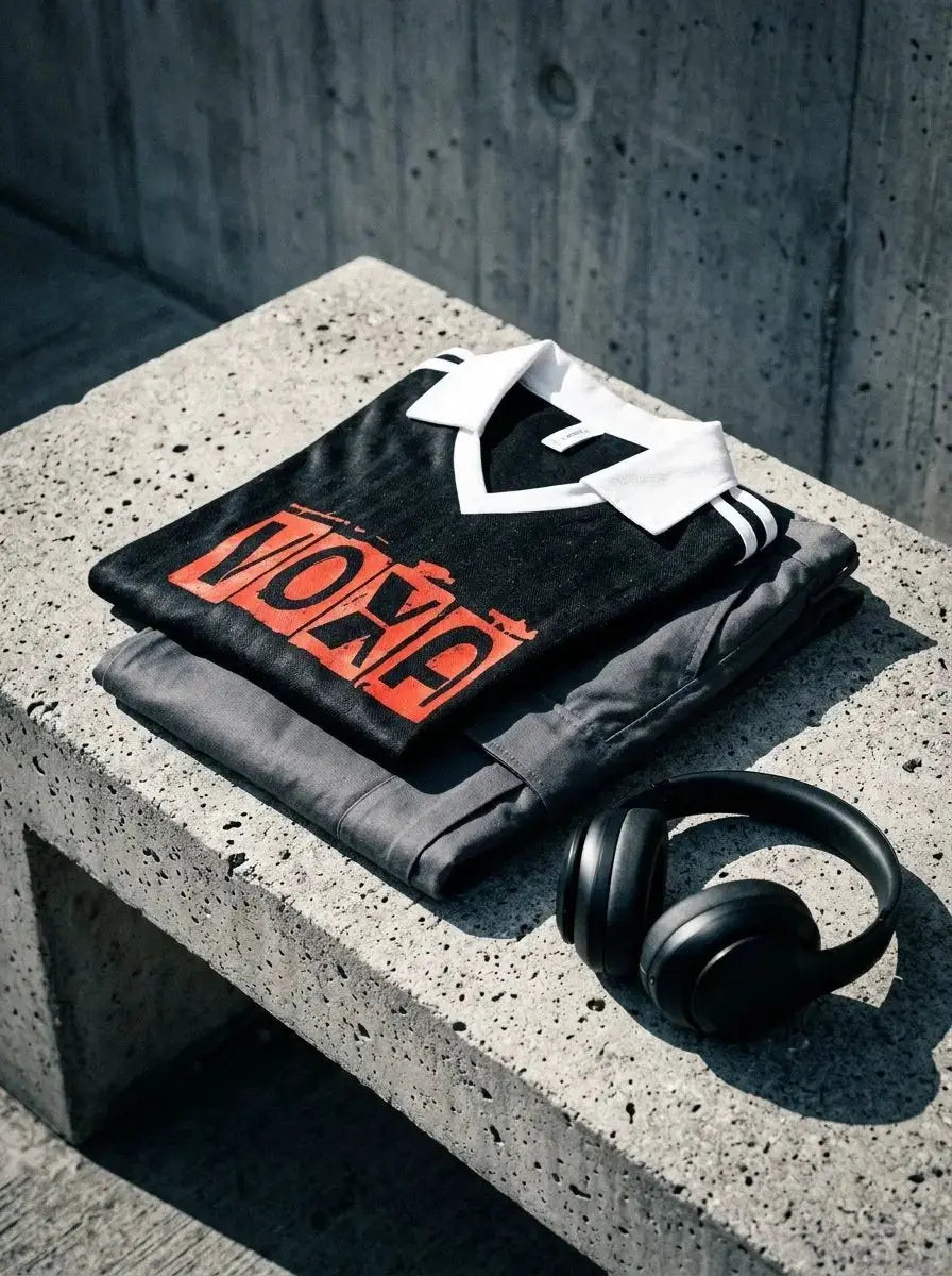Men's cropped jersey — Urban Lifestyle Composition | Generated by Modelize