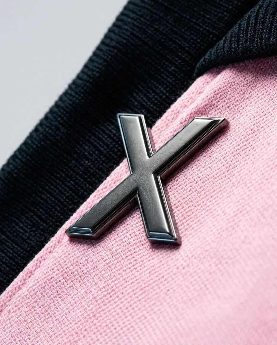 Boxy Oversize Jersey — Metallic Logo Detail | Generated by Modelize