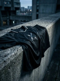 Streetwear V-neck jersey — Urban Still Life | Generated by Modelize