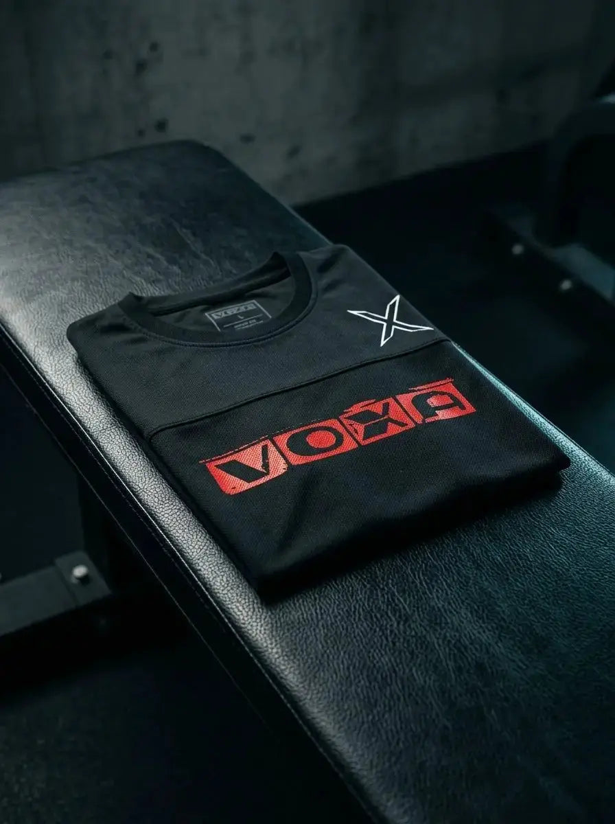 V-neck performance t-shirt — Training Environment Context | Generated by Modelize