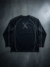 Long-sleeve techwear jersey — Industrial Flat Lay | Generated by Modelize