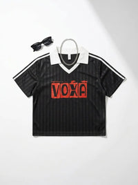 Short-sleeve cropped jersey — Styled Athletic Flat Lay | Generated by Modelize