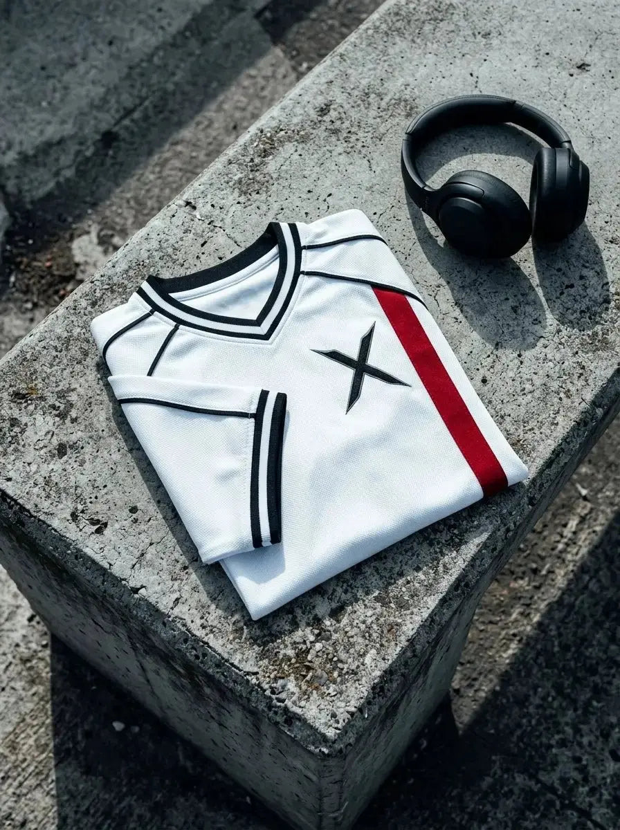 Retro Football Jersey — Urban Lifestyle Composition | Generated by Modelize