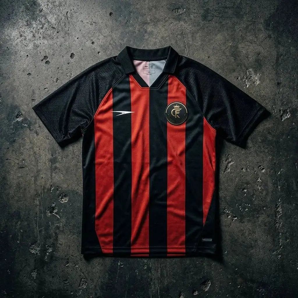 Football Jersey — Urban Concrete Flat Lay | Generated by Modelize
