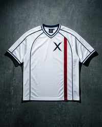 V-neck football jersey — Urban Lifestyle Flat Lay | Generated by Modelize