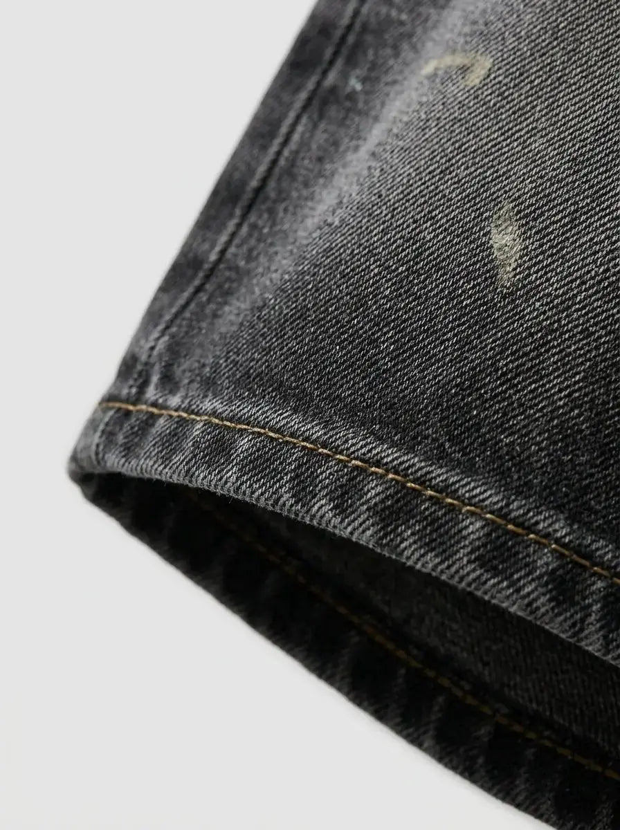 Wide denim shorts — Performance Texture Detail | Generated by Modelize