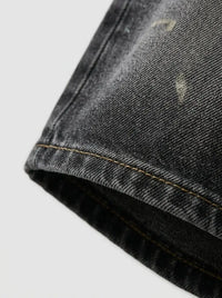 Wide denim shorts — Performance Texture Detail | Generated by Modelize