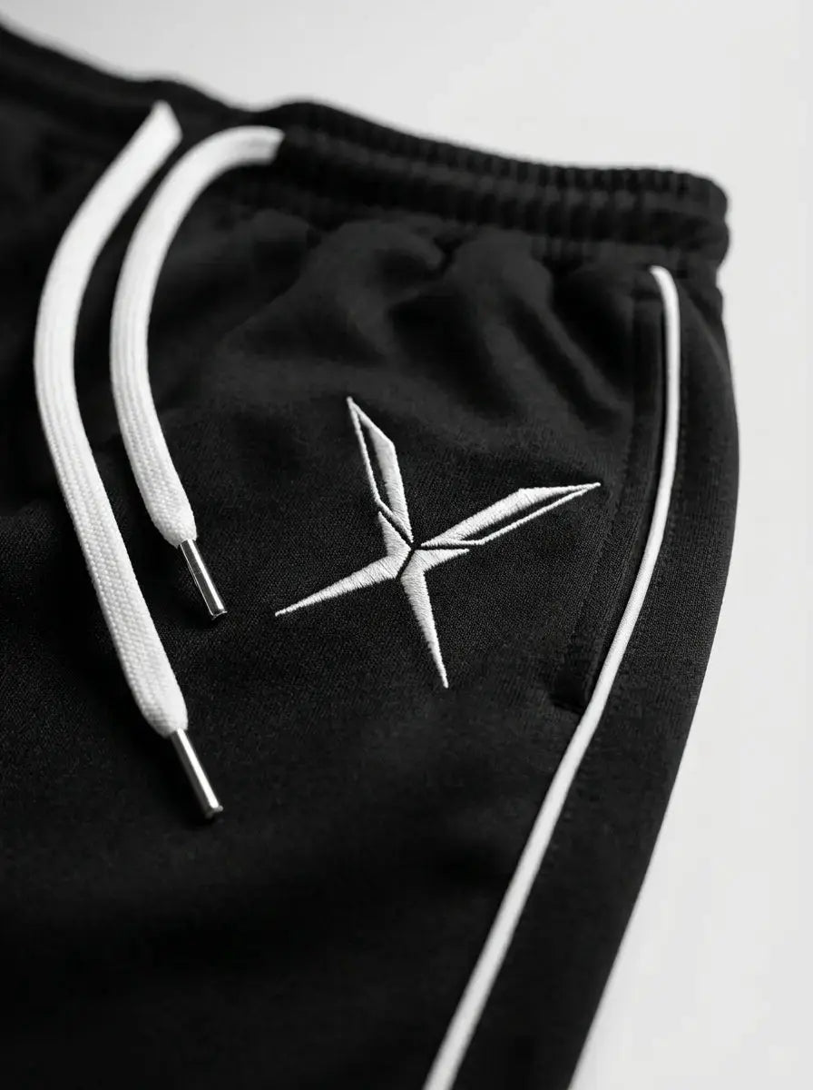 Athletic Shorts — Embroidered Crest and Collar Detail | Generated by Modelize