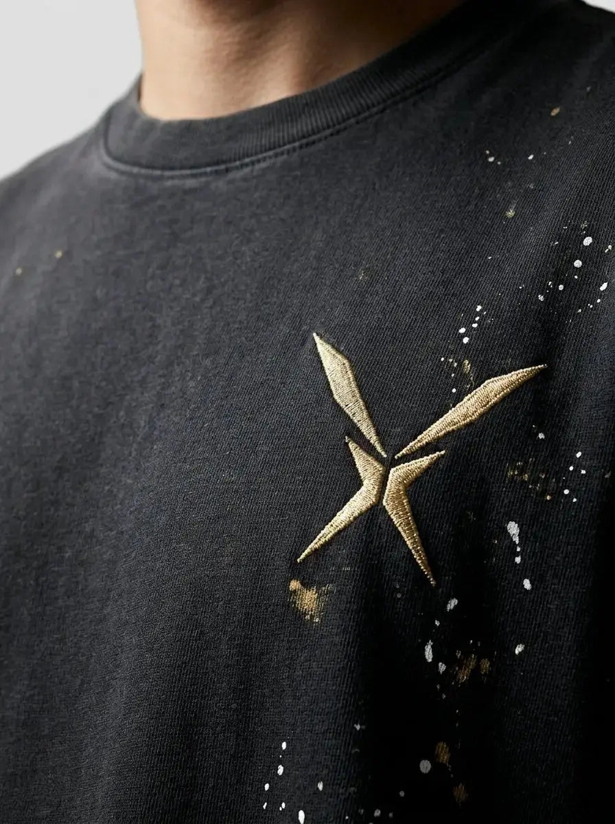 T-shirt — Embroidered Crest and Collar Detail | Generated by Modelize