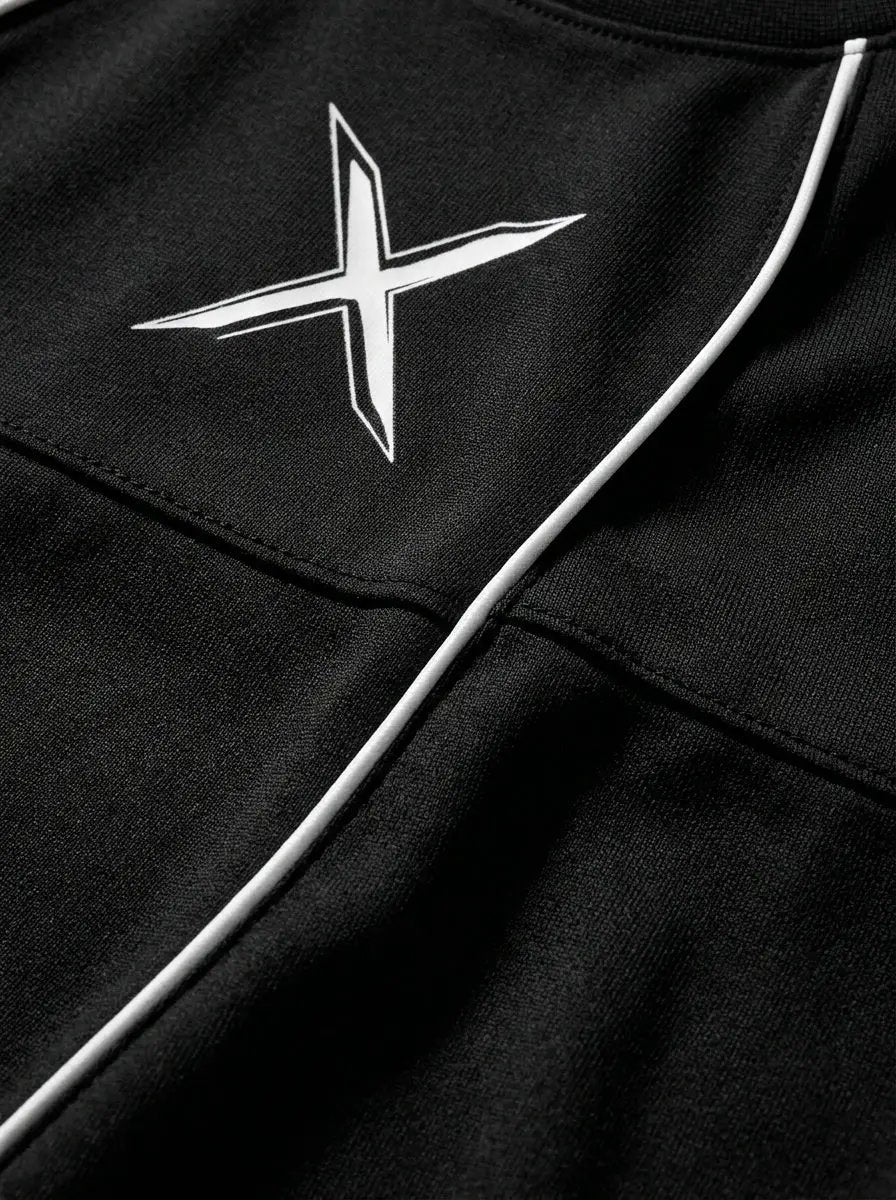 Oversized Raglan Training T-Shirt — Fabric and Logo Detail | Generated by Modelize
