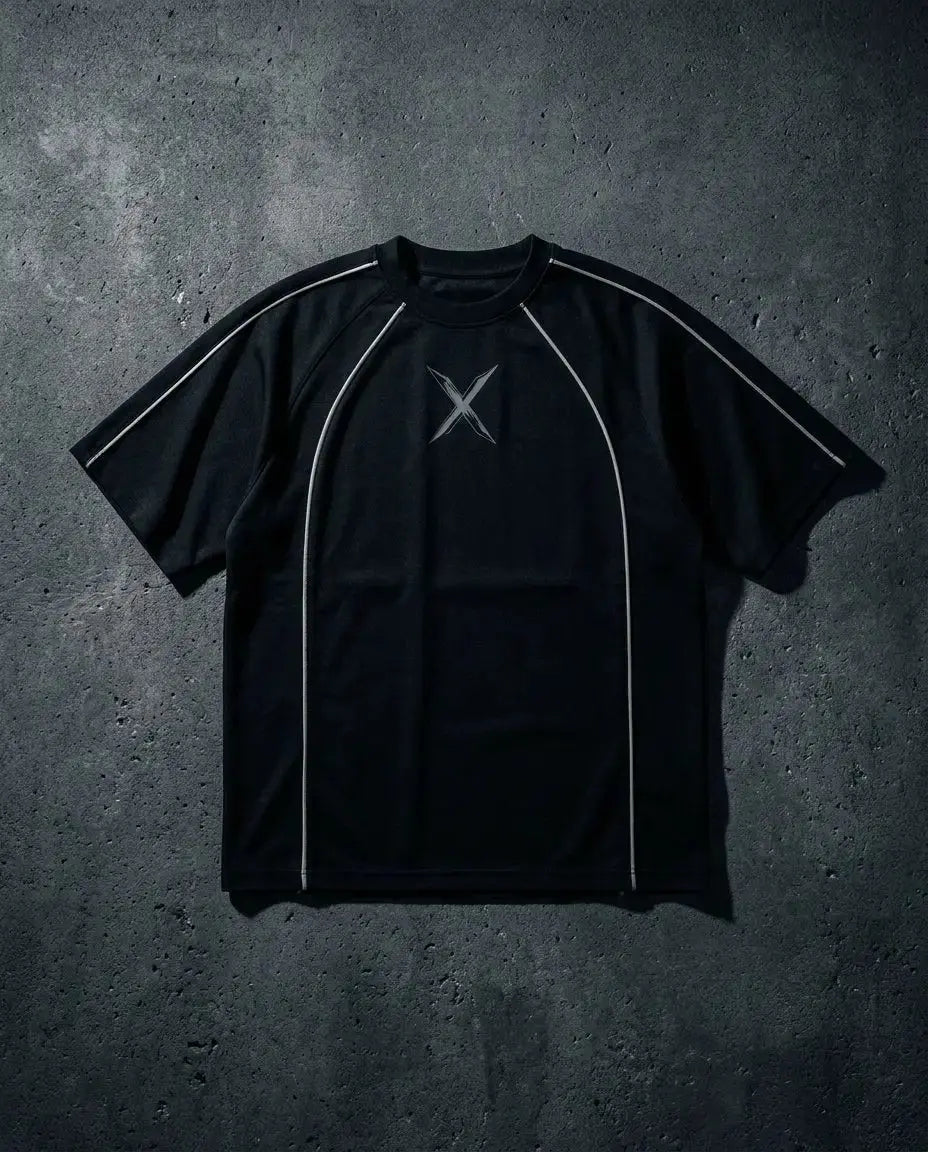 Raglan t-shirt — Oversized Silhouette Flat Lay | Generated by Modelize