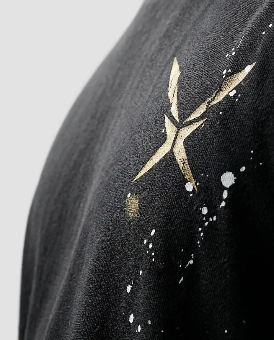 Heavyweight T-shirt — Texture and Print Detail | Generated by Modelize