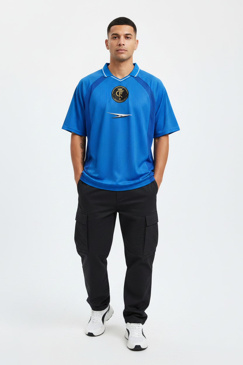 Striped V-Neck Soccer Jersey